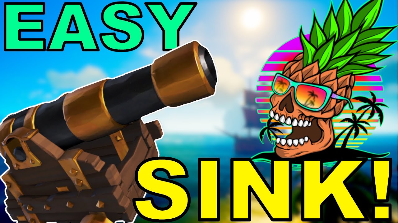 How To Sink A Galleon With One Cannon - Sea Of Thieves - YouTube