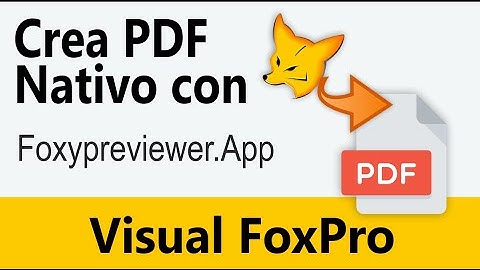 Visual Foxpro Create PDF in minutes with Foxypreviewer download link in comments section