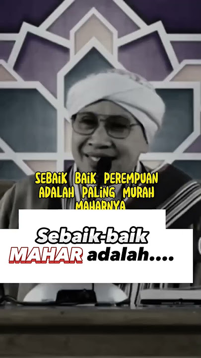 Sebaik-baik MAHAR adalah... #sebaikbaik #mahar #maharterbaik #sebaikbaikmahar  #maharmenikah