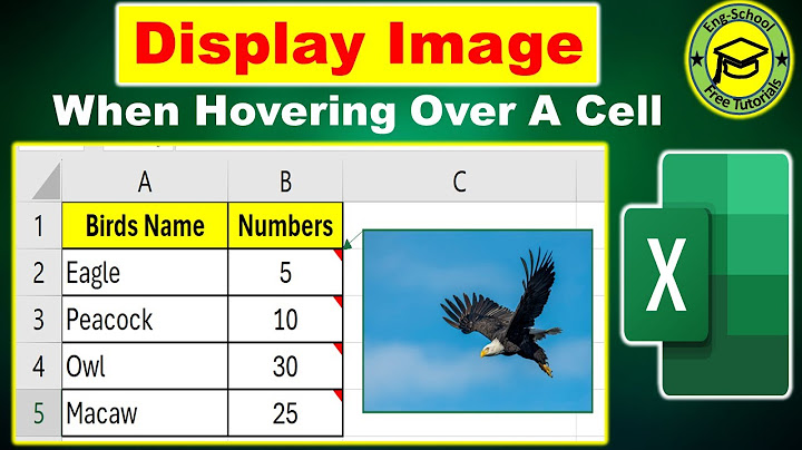 Excel Tips   Display Image When Hovering Over A Cell | Show Image When Hovering Over A Cell In Excel