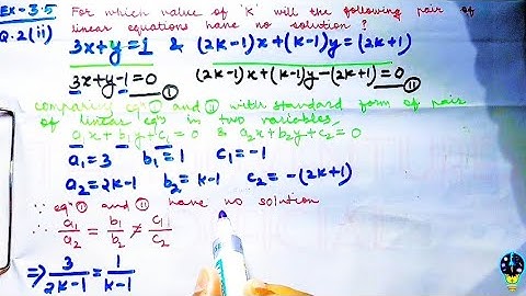 #QUESTION 2(ii)/EXERCISE 3.5 #LINEAR EQUATIONS IN TWO VARIABLES/CROSS MULTIPLICATION/MATHS CLASS 10