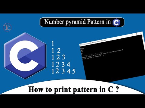 How to print number pattern pyramid in c programming language ? || pattern in c program.
