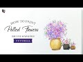 Potted Flowers Painting Tutorial - Karin Brushmarkers