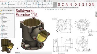 SolidWorks Challenge Exercise 115 -Mastering Advanced Techniques!