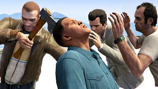 GTA V PC Niko Bellic Kills Franklin Michael And Trevor (Editor Rockstar Movie Cinematic Short Film)