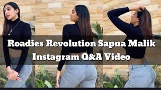 Roadies Revolution Sapna Malik Instagram Q&A Video | Sapna New Video