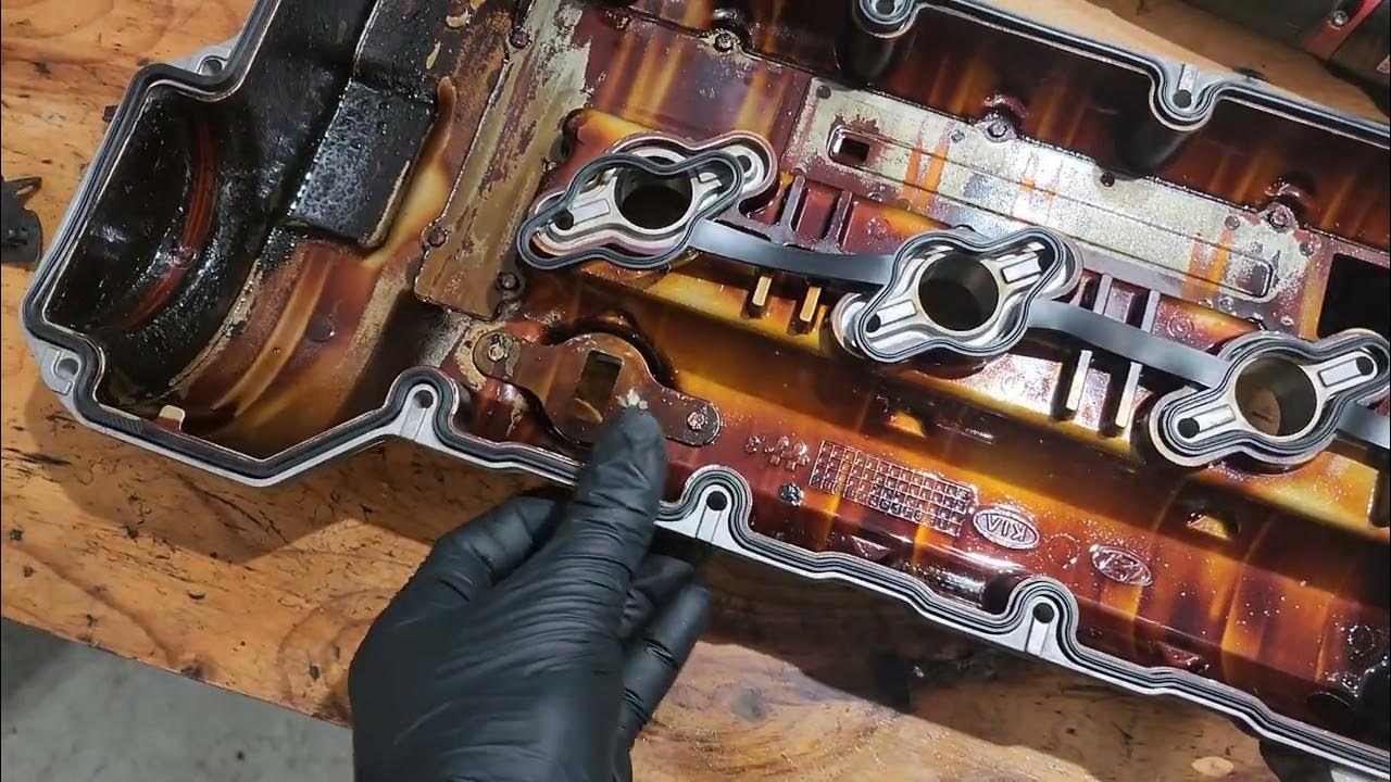 How to replace the rocker cover gaskets on a 2007 Kia Carnival YouTube