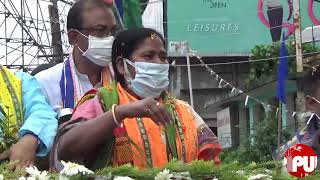 BJP celebrated on Pratima Bhowmik's first arrival after she became a Central Minister. Update