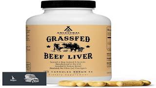 Ancestral Supplements Grass Fed Beef Liver 180 Capsules Supports Energy Production