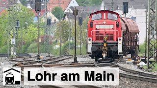 Lohr am Main: Warten auf die BR 103 – viel Güterverkehr und eine rangierende BR 294 (V 90)