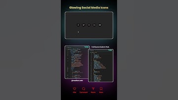 Day 10 - Glowing Social media Icons Source Code #html #css #shorts