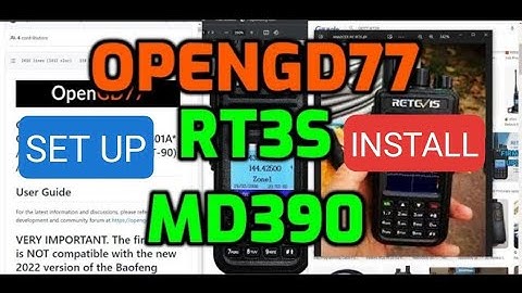 NEW 2022 - OPENGD77 - RT3S FIRMWARE