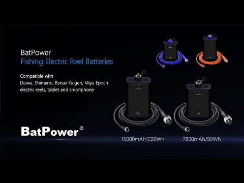 BatPower 7.8Ah-15Ah Fishing Reel Battery for Daiwa, Shimano, Banax and Miya Electric  Reels Battery 