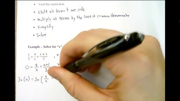 MHF4U1 - 5.4 - Solving Rational Equations