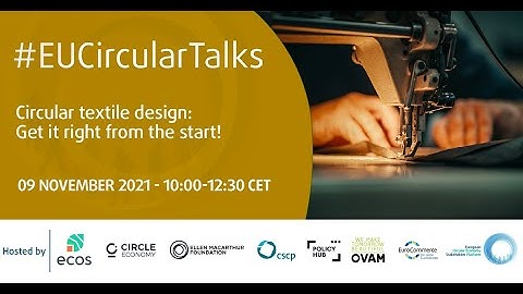 #EUCircularTalks: Circular textile design - Get it right from the start!