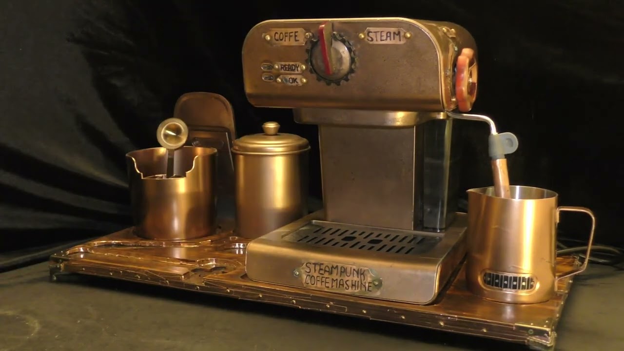 Short SteamPunk Espresso Coffee Machine 