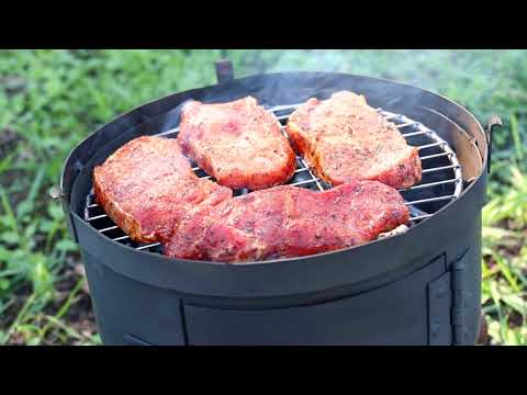 Turning a freon bottle into a portable barbecue!
