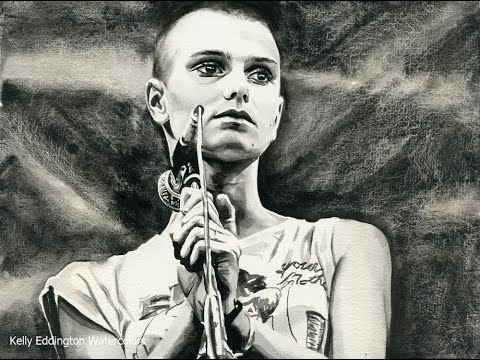 Sinead O'Connor Watercolor Speed Painting