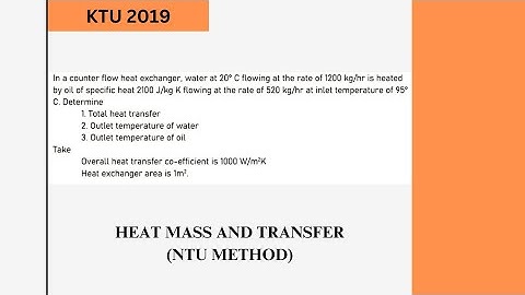 NTU METHOD( HMT ) || DETAILED EXPLANATION WITH A PROBLEM ( ENG ) || KTU S6 MECHANICAL|| GATE 2026