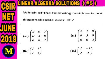 CSIR NET JUNE  2019 LINEAR ALGEBRA