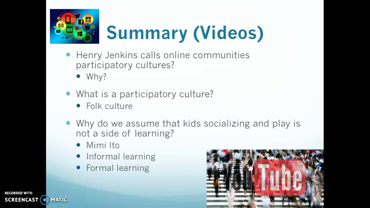 Participatory Culture Presentation YouTube