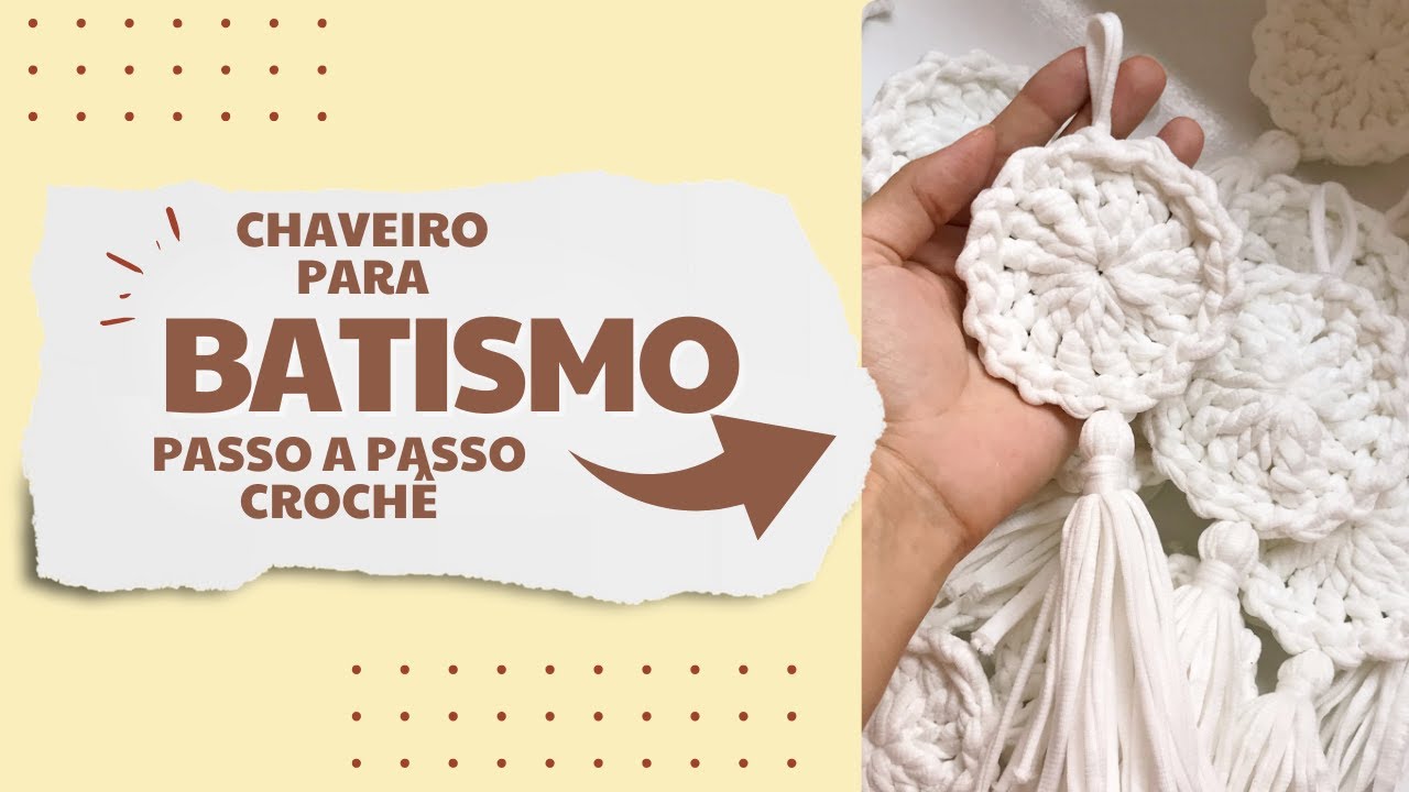Lembrancinha de Batismo em crochê com Fio de Malha 🧵🕊️