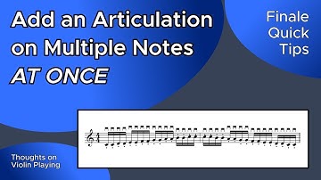 Add an articulation on multiple notes AT ONCE - Finale Quick Tips