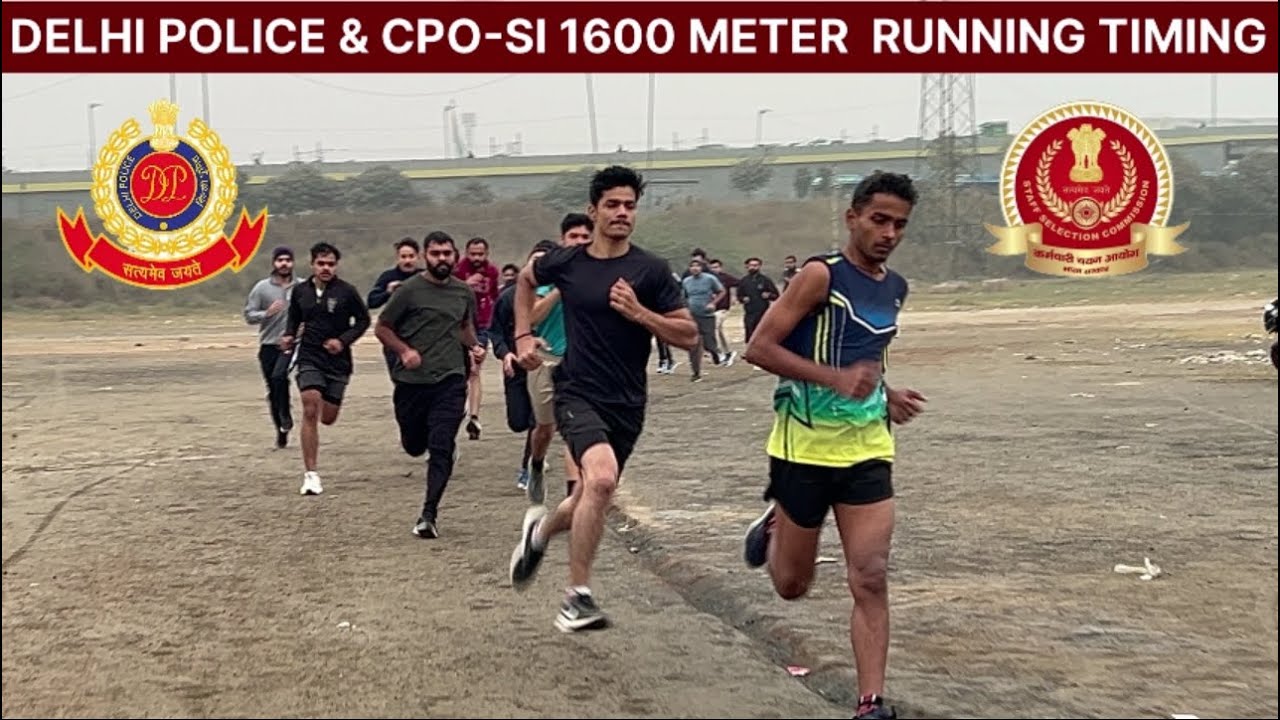 1600 meter boys running timing 🚨🚨|| delhi police constable timing || delhi police & cposi Physical |