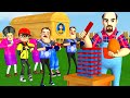 Scary Teacher 3D Who Luckier with Scary Neighbor Troll Doll Squid Game vs Nick and Tani Throw Eggs