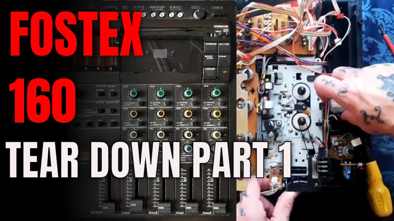 Fostex 160 | Tear Down | 1 | Open Case | Remove Transport - YouTube