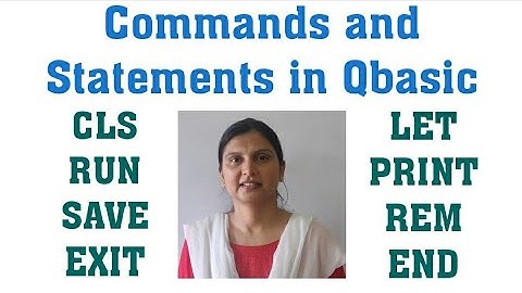 Commands and Statements in QBASIC