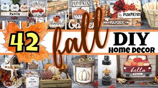 42 Gorgeous FALL DIYS/Dollar Tree Fall Crafts/FALL DIYS/ FALL HOME DECOR Ideas/Hot Humble Pie
