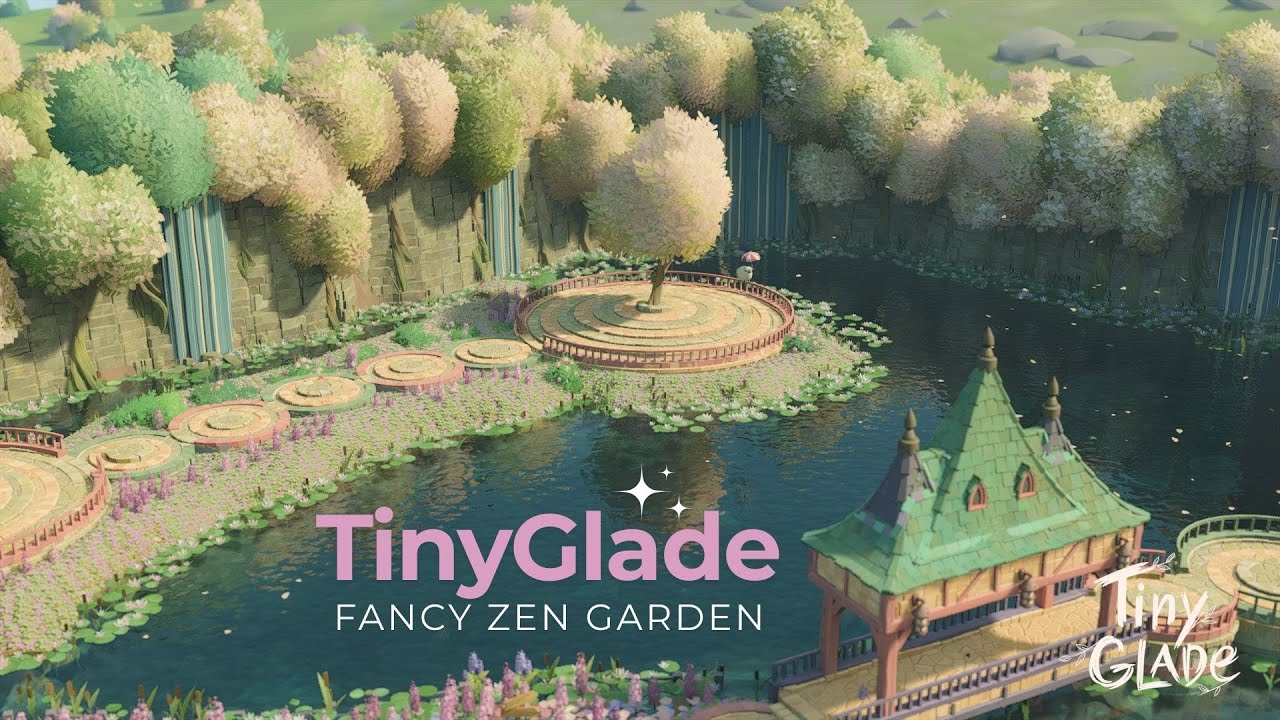 Fancy Zen Garden Idea in TinyGlade | Relaxing Speedbuild & Design 🌿