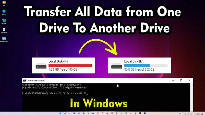 How To Transfer All Files & Folder from One Drive To Another Drive Using CMD in Windows
