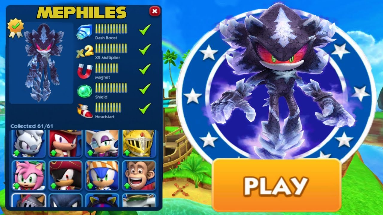 Sonic Dash - Mephiles the Dark New Character Unlocked and Fully ...