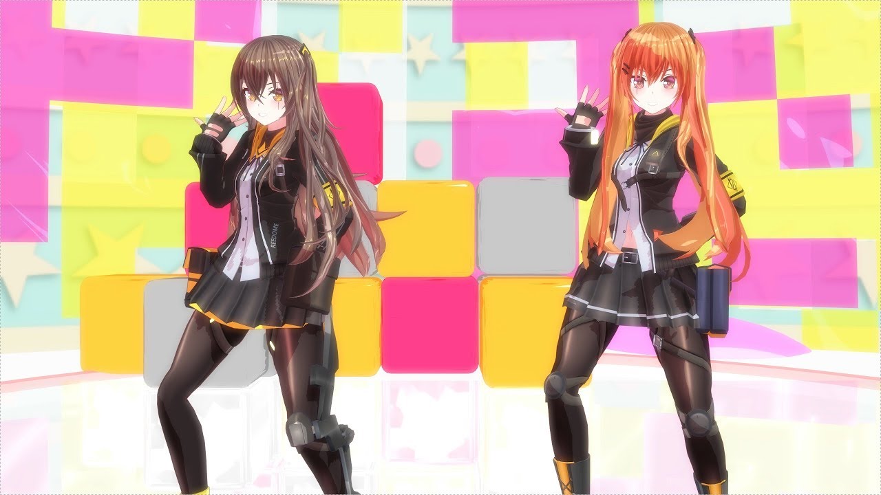 【MMDドルフロ】UMP9とUMP45のハッピーシンセサイザ1440p60fps