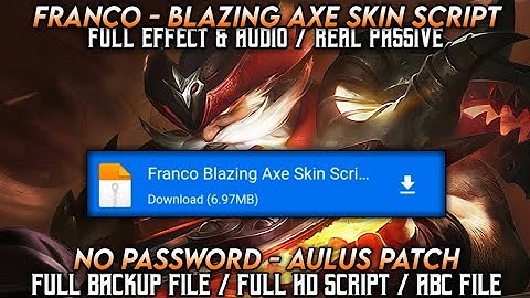 Franco Blazing Axe Skin Script || With Backup File || No Password