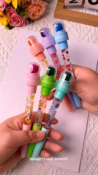 I Bought This Unique Magical 5 In One Pen Stationary😍Light, stamp, bubble,pen#stationary #diy #short