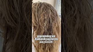 Keratin saç bakımı ile bakımlı saçlar düz ve kalıcı