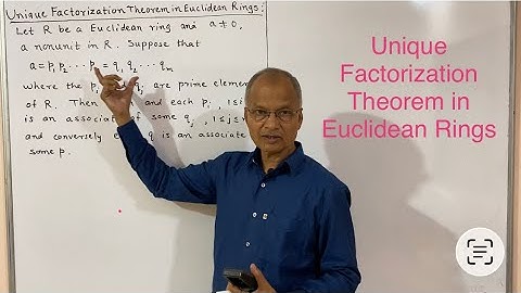 Unique Factorization Theorem in Euclidean Rings 