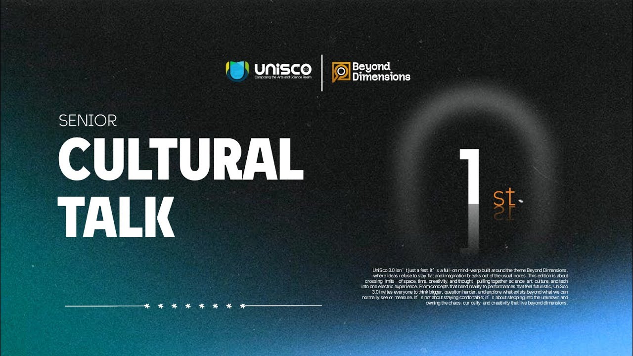 SENIOR CULTURAL TALK | FIRST | UNISCO 3.0