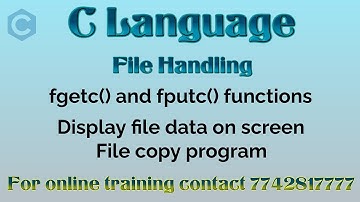 c program to copy data of file | fgetc() and fputc() function in c language