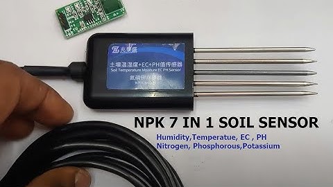 NPK 7 IN 1 SOIL SENSOR - Humidity,Temperature ,EC, PH & NPK values all in one