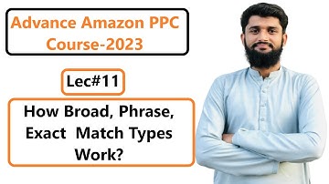 What are 3 match Types in Amazon PPC Campaigns keywords Targeting | How Broad, Phrase and Exact Work