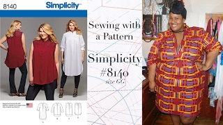 Sewing with a Pattern| Simplicity #8140 sizeGG Hello Stylers! Happy February in honor of Black History Month I use this beautiful kente cloth inspired fabric create this dope tunic