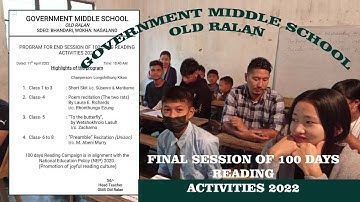 100 days Reading activities | End session 2022 | Promotion of joyful reading culture | GMS Old Ralan