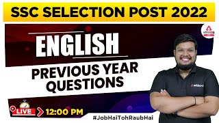 SSC Selection Post Phase 10 | English | Previous Year Questions | by Bhragu Kulshrestha