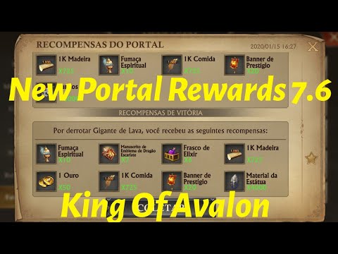 King Of Avalon | Novas Recompensas Portal 7.6 | New Portal Rewards 7.6 | Portal 7.6 Koa | Avalon