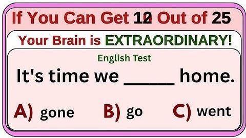 25 Mixed English Grammar Quiz | Only 1% Can Score 25/25! 🔥 | Test Your English