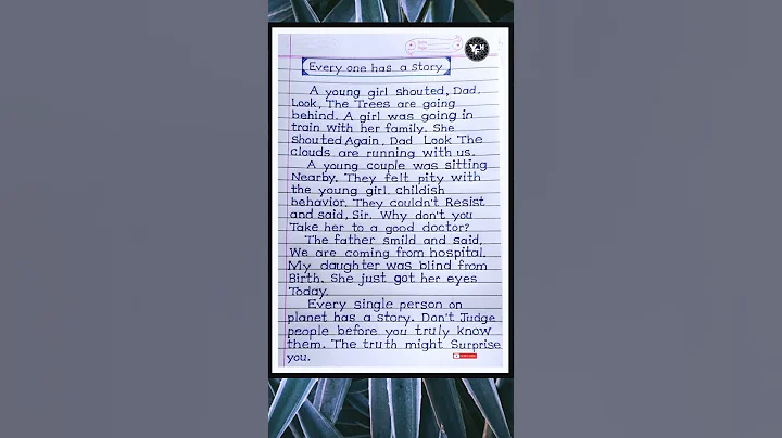 One page handwriting || Everyone has a story in life || Story writing ✍️ ||